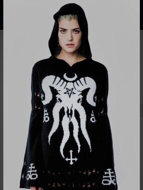 KILLSTAR - The Calling Knit - Black Sweater Dress Occult Whimsygoth - Size L